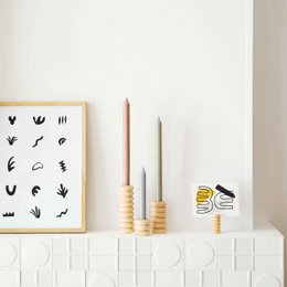 Totem-Kerzenhalter aus Holz - Tall Nº 1