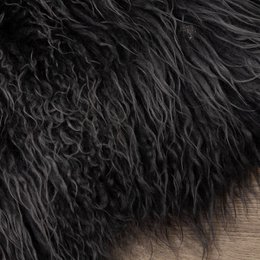 LANA Piel de oveja - Islandés Gris oscuro CURLY