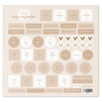 Fyllbooks Stickervel Mijn mijlpalen - Beige