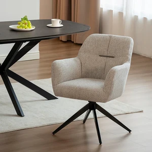 Sona Fauteuil [Set van 1] [Linnenstof] [360 graden draaibare voet]