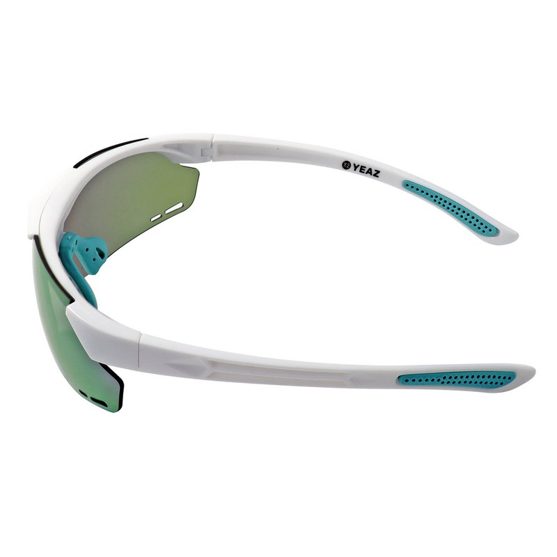 SUNUP Set Magnet-Sport-Sonnenbrille Matt weiß /  Full Revo Purple