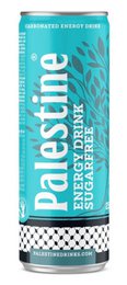  A sugar-free energy drink with a refreshing lemon-lime flavor, featuring a vibrant teal and white can design with a leaf-like pattern.
