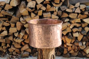 Handmade Hammered Copper Planter – Large Rustic Pot for Indoor & Outdoor Plants – Vintage Garden Decor – Durable Flower Holder