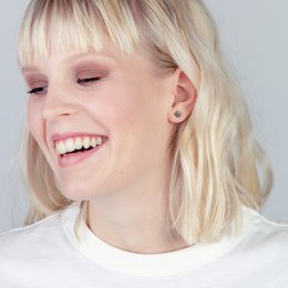 Sæt med 3 øreringe med sten • Genbrugsglas & rustfrit stål • 20 farver