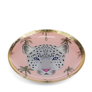 Glass trinket dish - Leopard