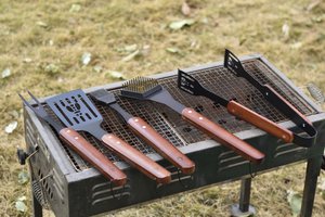 LAGUIOLE SET de barbecue RUBBER HOUT ZWARTE ONDERDELEN 5 ST