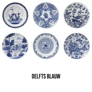 Onderzetters | Delfts Blauw - 6 stuks - Meesterwerken - Kunst - Coasters - Forex onderzetters - Rond - Borden - Wandbord