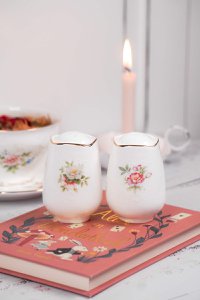 Salt and pepper holder/set English garden Isabelle Rose