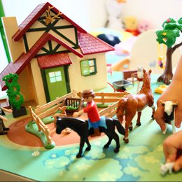 Speelkleed - graslandschap met modder