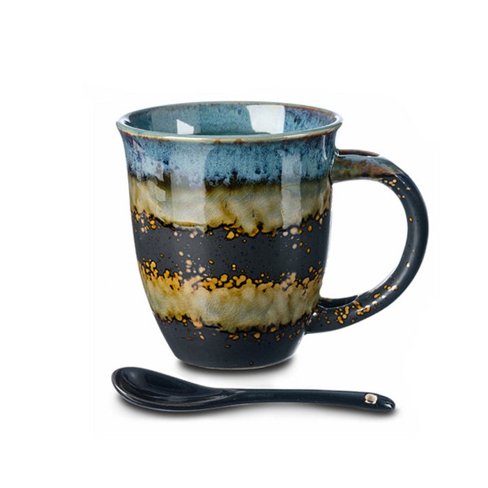 Mug avec infuseur à thé MINIMA 500 ml, avec couvercle, bleu
