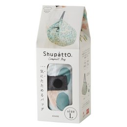 Shupatto kompakte faltbare Einkaufstasche Größe L - Hagelkörner (Arare)