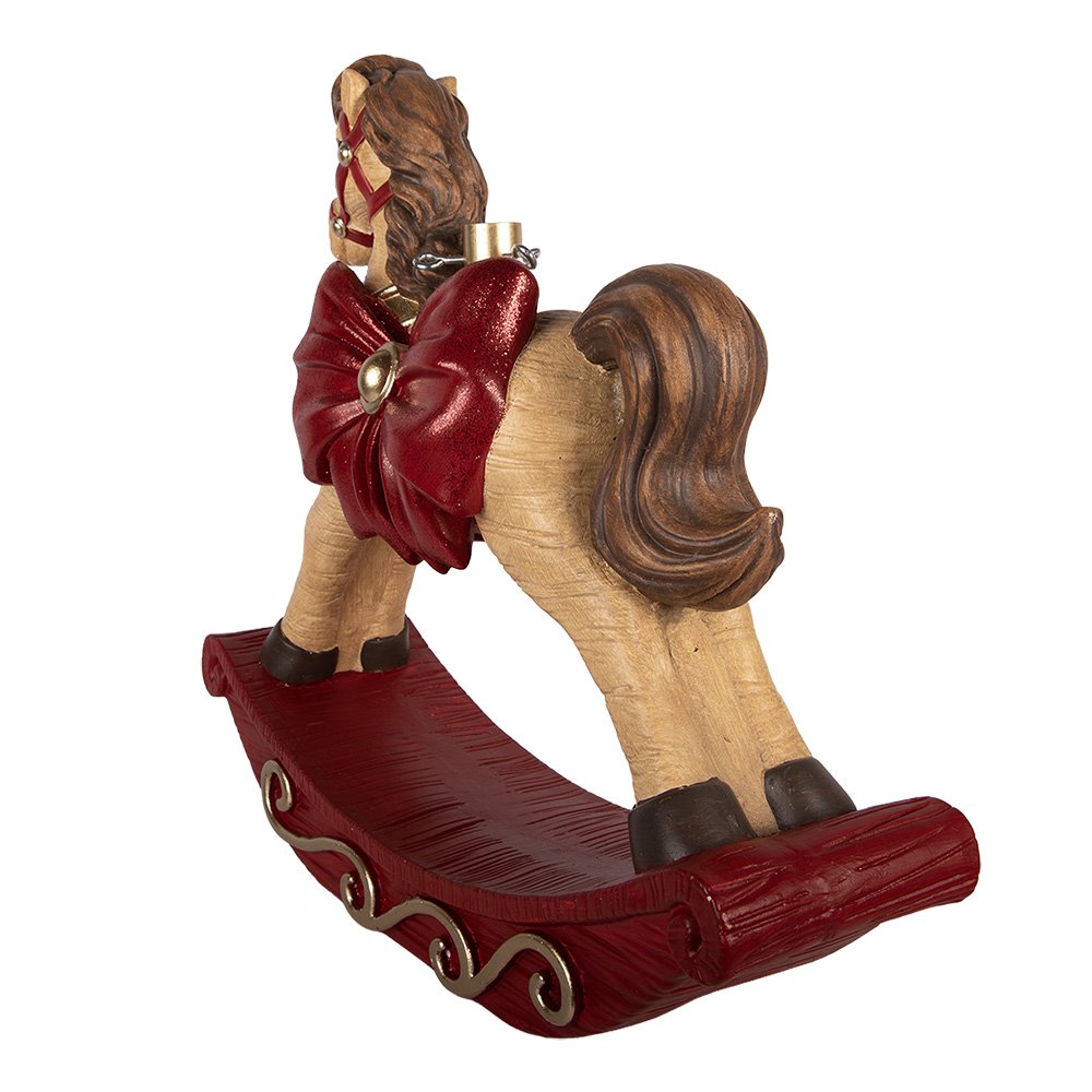 Kerstboom Standaard Hobbelpaard 66x20x60 cm Bruin Keramiek
