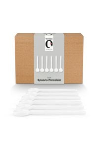 Set/6 Spoons Porcelain White Small