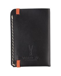 Black leather card holder