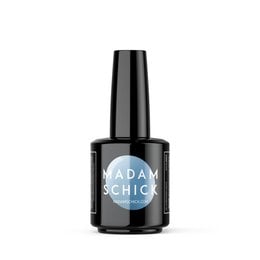 Madam Schick hybrid polish in color #23A029, a nail polish product in the Nails category. The bottle is black with the Madam Schick logo.