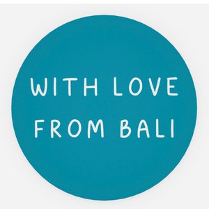 Aufkleber mit Liebe aus Bali