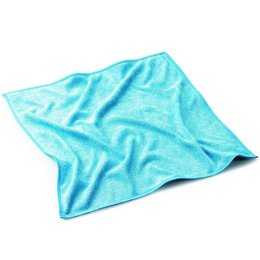 Microfiber cleaning cloths in blue, green, pink, and yellow colors. Highly absorbent and durable for effective cleaning.