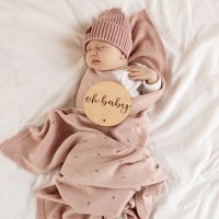 Kocyk dla niemowlaka APOLLO – 100% wełny merino – PINK