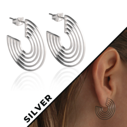 Minimalistiske "Rainbow" Hoop Øreringe • 23 mm • Hypoallergeniske og vandafvisende