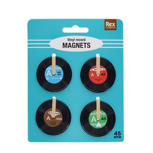 Mini Music Magnets (set van 4) - vinylplet