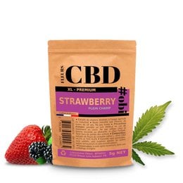 CBD Flowers Strawberry XL - Premium CBD hemp flowers with a sweet strawberry flavor, available in 3g, 5g, and 10g sizes.