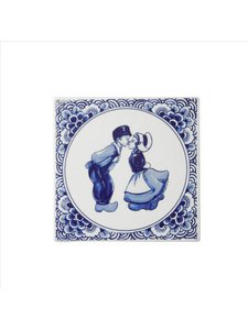 Tegel Kuspaar - Delfts blauw - 13 cm