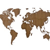 Houten Wereldkaart - DIY - Walnoot