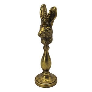 Kerzenhalter aus goldfarbenem Kunststoff