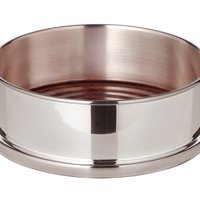 EDZARD onderzetter, flessenonderzetter Derby, zwaar verzilverd, met houten voet, diameter 13 cm