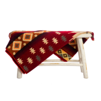 Ecuadorian alpaca mini blanketn | native blanket | Mini Quilotoa Red