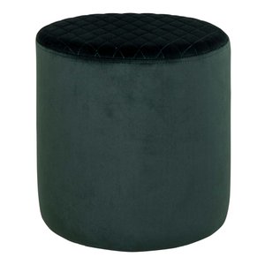 Ejby Pouf - Dark Green, Velvet, Ø34x36cm