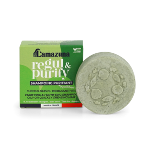 Solid shampoo for oily hair - Spirulina and green clay - Regul & Purify