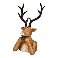 Hirsch aus Poly, Braun (B/H/T) 16x25x12cm