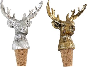 FLASCHENKORKEN HIRSCH 2 TEILIGES SET (HOFF9107)