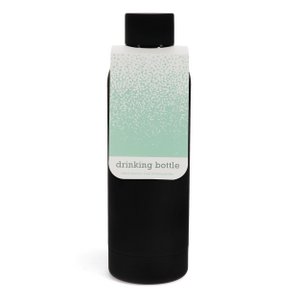 Rubber coated steel bottle 500ml - Black