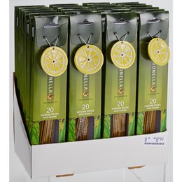  Citronella incense sticks, green packaging, wooden sticks, lemon slice design, natural mosquito repellent