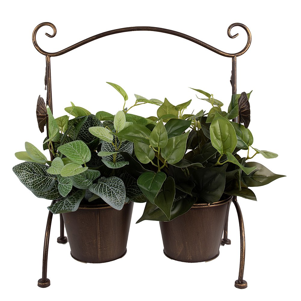 Bloempot 40x20x47 cm Bruin IJzer Bloempot Binnen