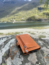 Porta carte da uomo estensibile Lundholm - con scomparto per monete, banconote - porta carte in pelle porta carte di credito estensibile da uomo
