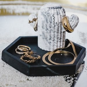 Sieraden schaal met ringhouder