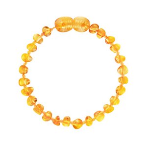 Barnsteen armband - honey - 14 cm