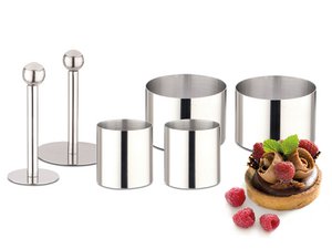 Dessertringe Set 4 inkl. 2 Drücker