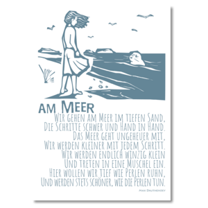 Ansichtkaart "Aan zee"