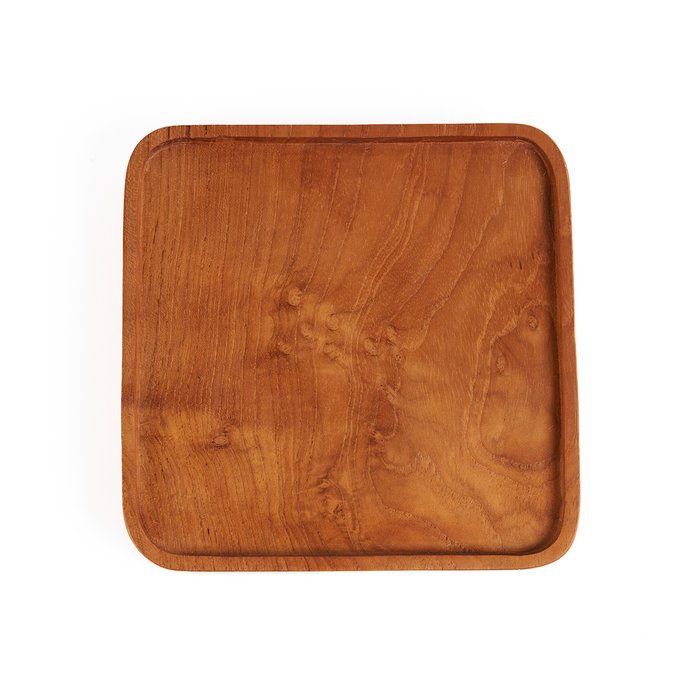 Het Teak Vierkant Bord - Naturel - XS