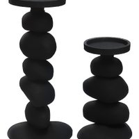 Carepa black L17/15 x W13/11 x H31/20 cm - 2 pieces