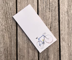 Notice block | Classic racing bike Colnago | DIN format (long) | 99 x 210 mm | Blank white
