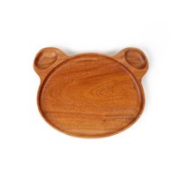 Handmade - Kids Plate - Bear - Eco-friendly - Khaya Wood