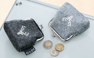 Vilten portemonnee clip hert VE 12 dus