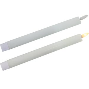 WITTE WAX LED KAARS MET SCHAKELAAR °2X24CM BATTERIJEN: 2XAAA NIET INBEGREPEN ST29456