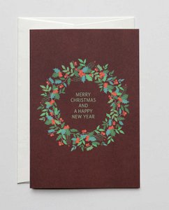 Christmas card Ilex & Berries