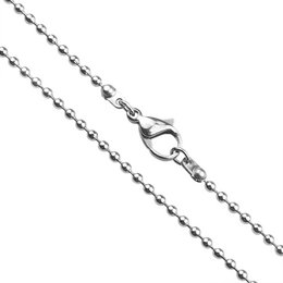 Stainless steel ballchain necklace available in 60cm, 80cm, and 90cm lengths. Durable and stylish chain with a classic design.